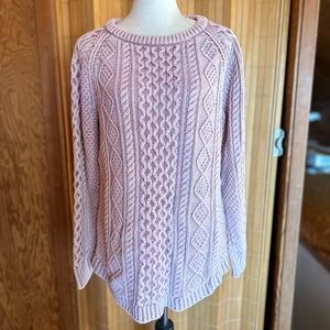 LL Bean Fisherman Knit Sweater, Washed